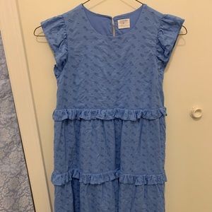 Crewcuts Cornflower Blue Ruffle Dress